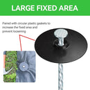 8 Inch Heavy Duty Landscape Stakes with Gasket Caps - 200 - Galvanized Spiral Garden Landscape Stakes Kit for Securing Weed Barrier Fabric, Artificial Turf, Tent and More-3