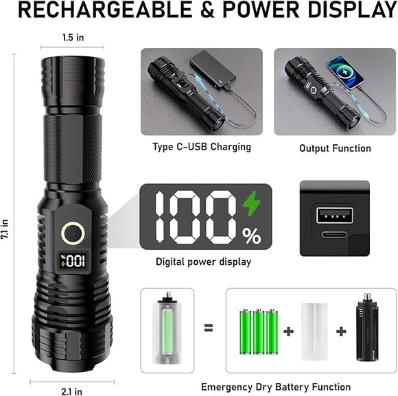 FLARE - Tactical Flashlight - 1 YEAR WARRANTY